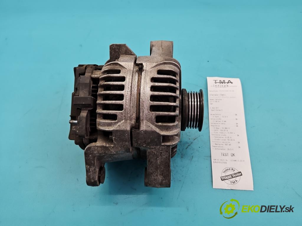 Opel Corsa C 2000-2006 1.4 16V 90 hp manual 66 kW 1389 cm3 3- Alternator 0124415002 (Alternátory)