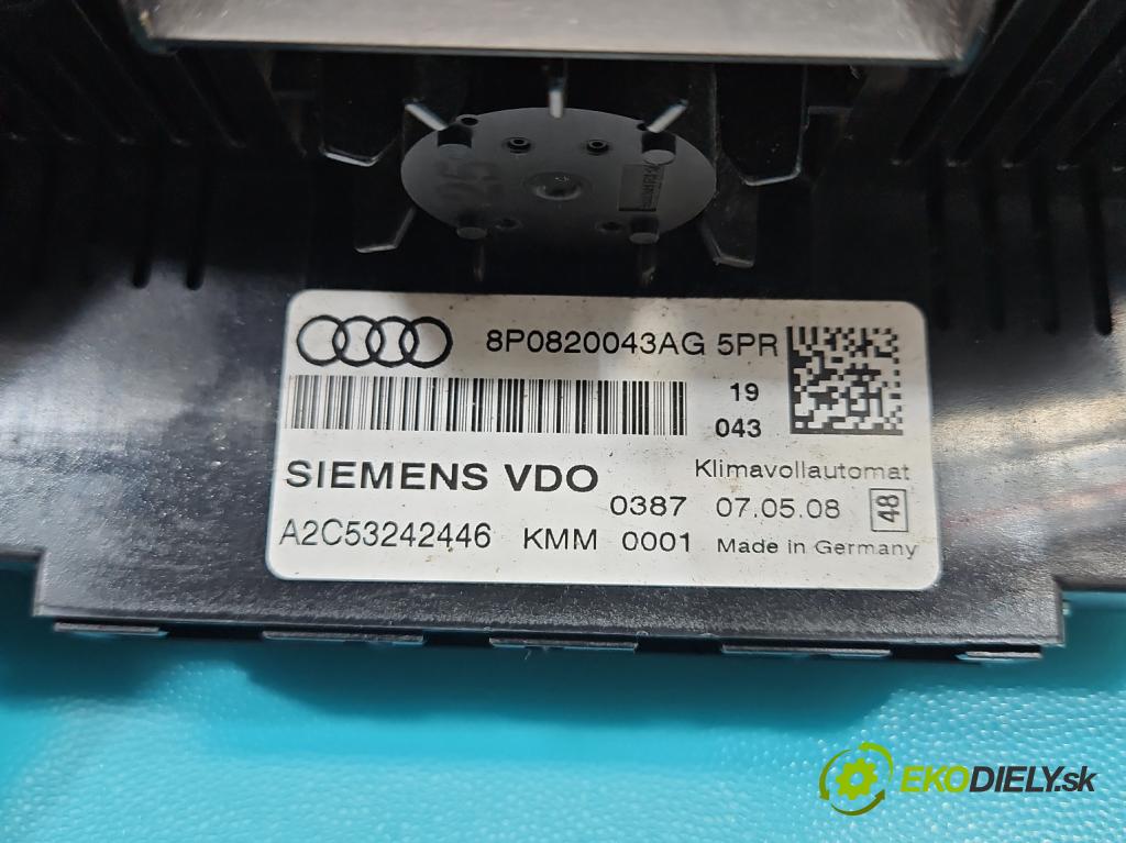 Audi A3 8P 2003-2012 1.4 TFSI 125 HP manual 92 kW 1390 cm3 5- panel kúrenia 8P0820043AG