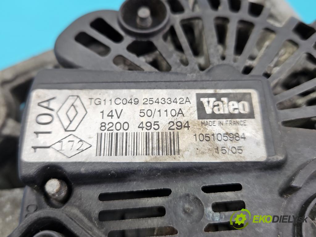 Renault Megane II 2003-2008 1.9 dci 120 hp manual 88 kW 1870 cm3 5- Alternator 8200495294 (Alternátory)