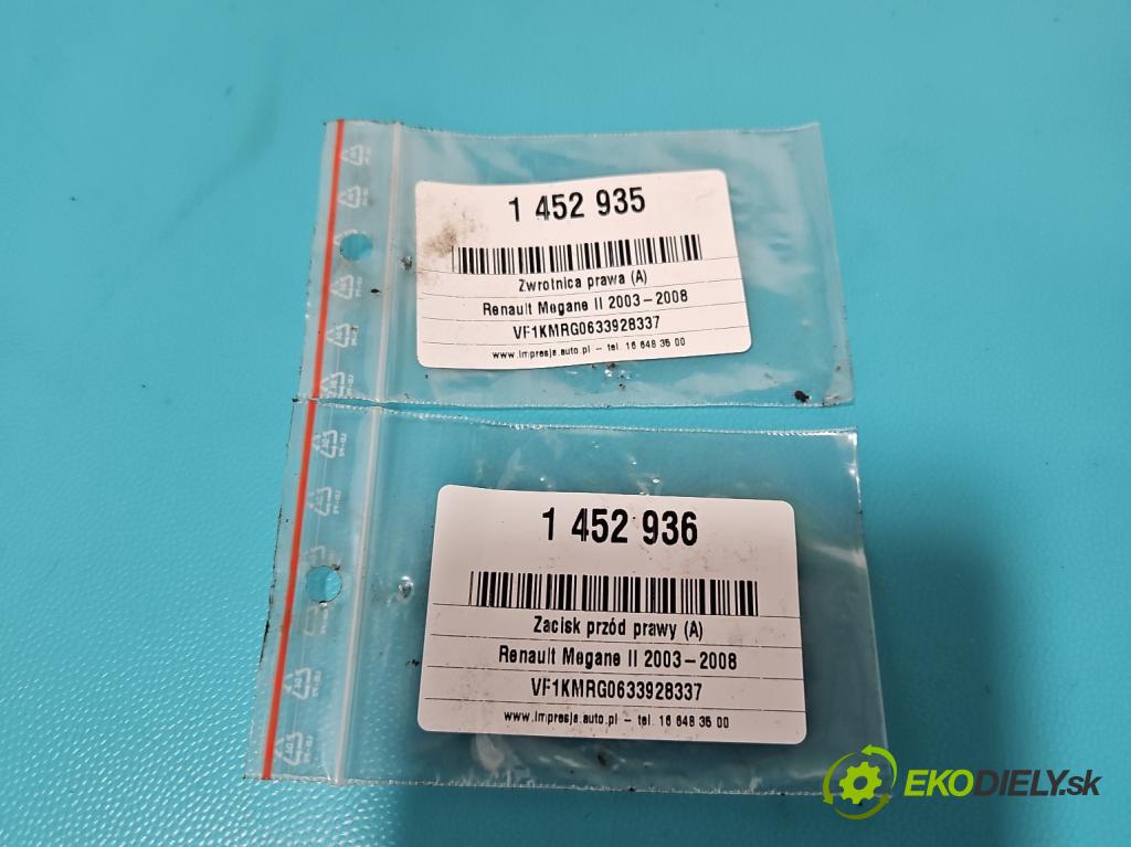 Renault Megane II 2003-2008 1.9 dci 120 hp manual 88 kW 1870 cm3 5- náboj pravé  (Náboje)