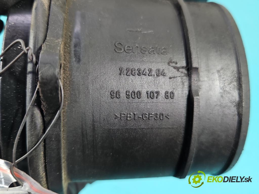 Peugeot Partner I 1996-2008 1.6 hdi 75 HP manual 55 kW 1560 cm3 5- průtokoměr: 9650010780 (Váha vzduchu)