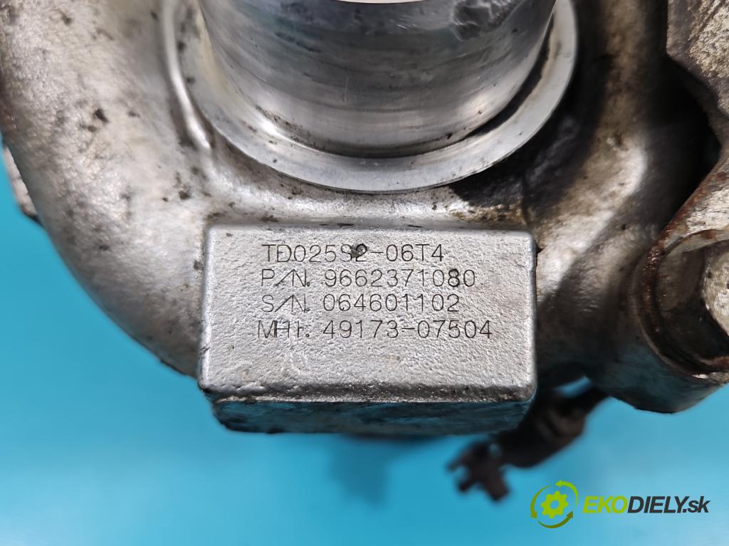 Peugeot Partner I 1996-2008 1.6 hdi 75 HP manual 55 kW 1560 cm3 5- turbodúchadlo, turbo 49173-07504 (Turbodúchadlo (kompletné))