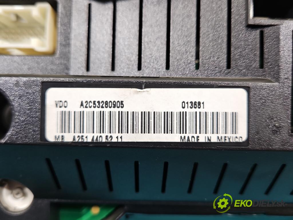 Mercedes ML W164 2005-2011 3.0 cdi (642940) 224hp automatic 165 kW 2987 cm3 5- prístrojovka/ budíky A2514405211 (Prístrojová doska)