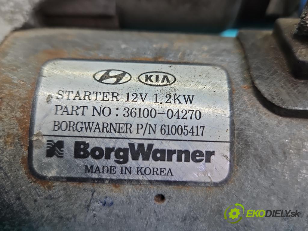 Hyundai Kona I 2017-2023 1.0 120 HP manual 88,3 kW 998 cm3 5- štartér 36100-04270 (Štartér)