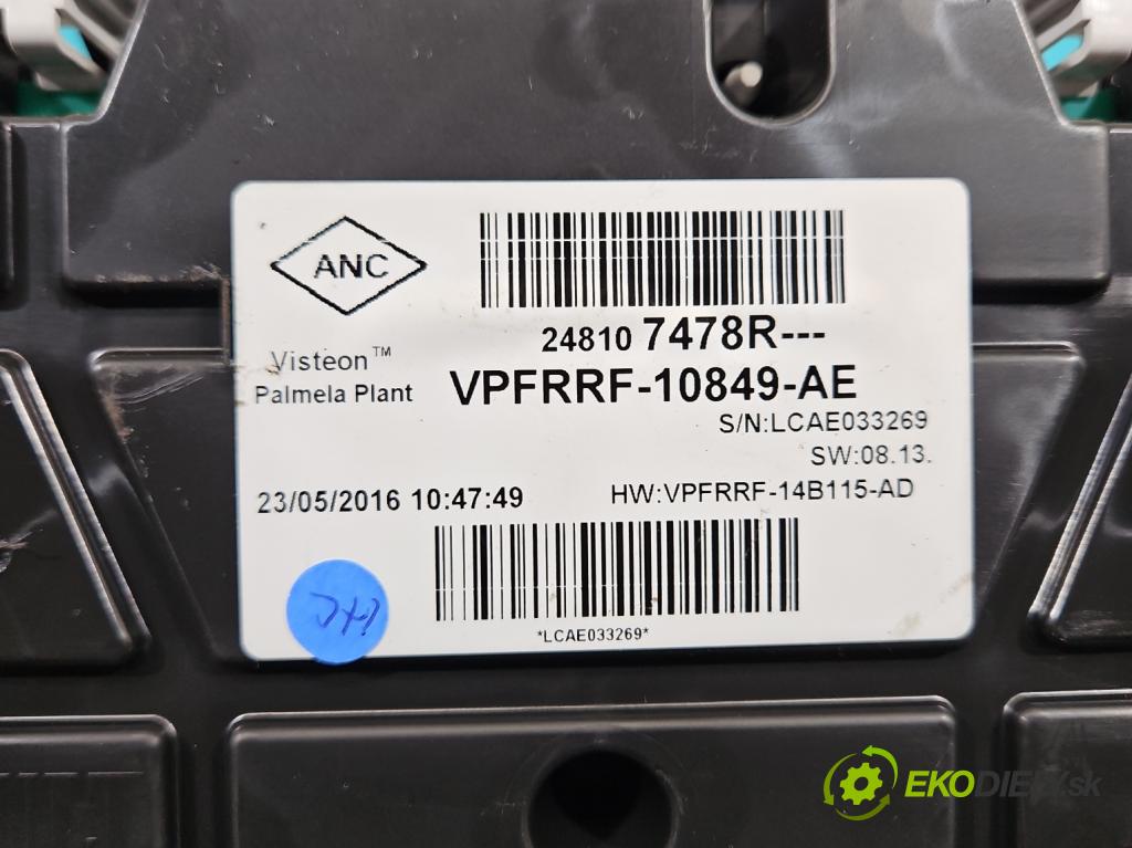 Renault Clio IV 2012-2020 1.1 16V 75 HP manual 55 kW 1149 cm3 5- prístrojovka/ budíky 248107478R (Prístrojová doska)