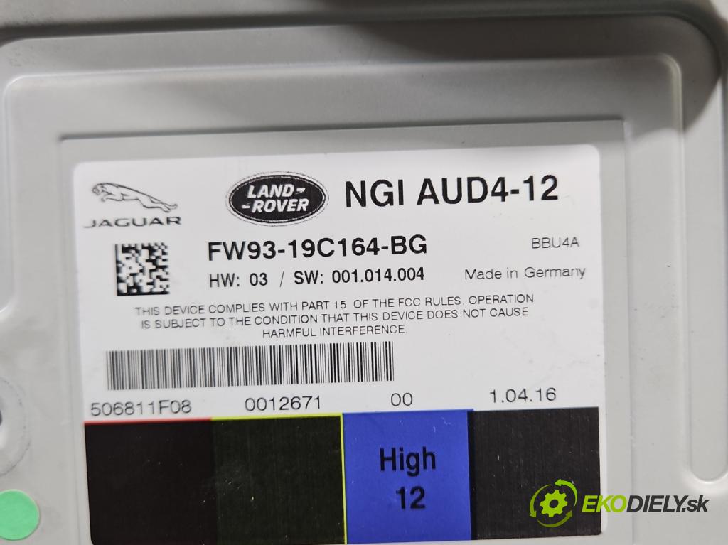 Jaguar XE 2015-2024 2.0d 179KM automatic 132 kW 1999 cm3 4- Zesilovač: FW93-19C164-BG (Zesilovače)