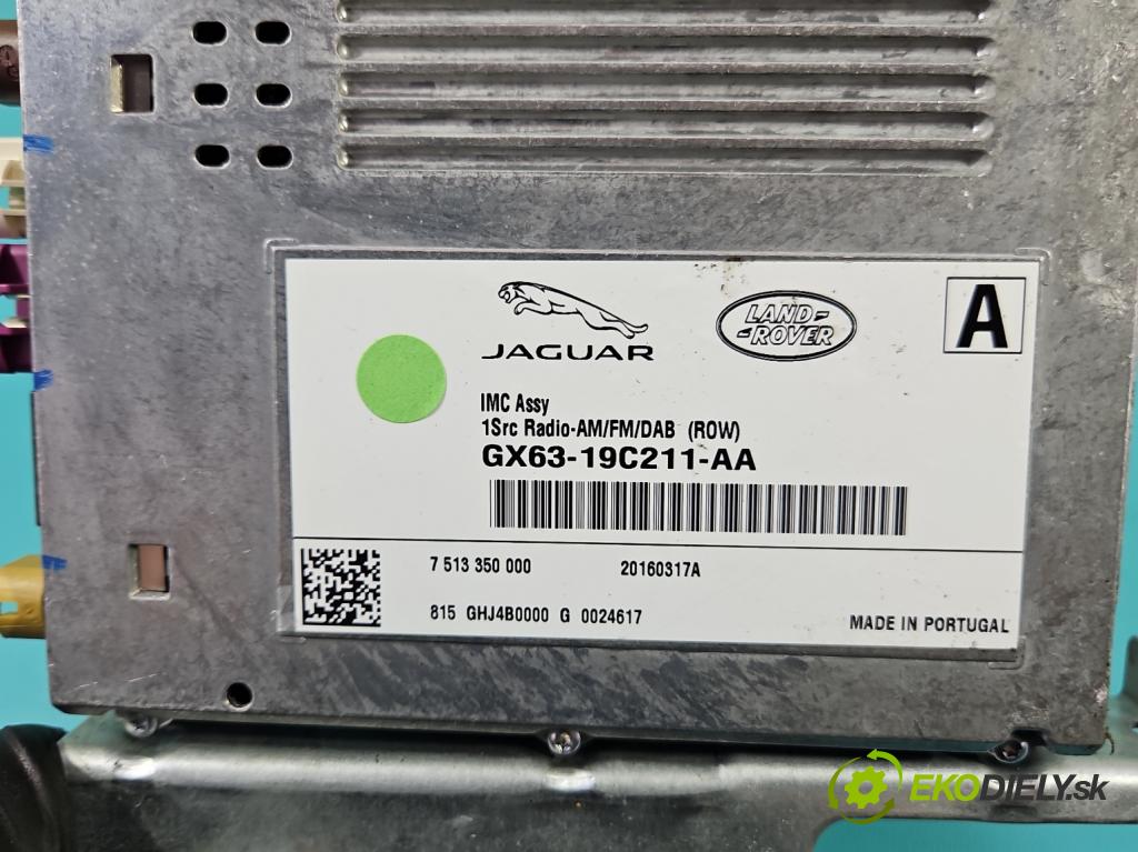 Jaguar XE 2015-2024 2.0d 179KM automatic 132 kW 1999 cm3 4- Radio originál GX63-19C211-AA