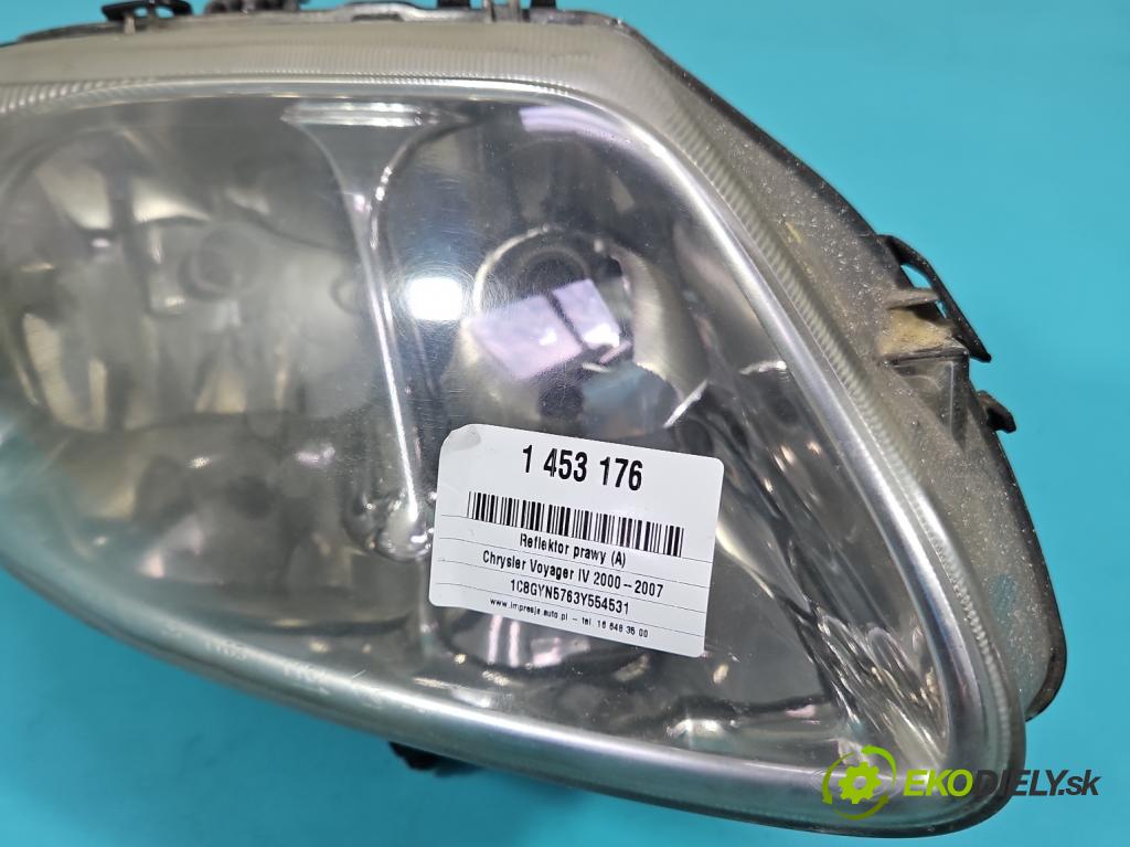 Chrysler Voyager IV 2000-2007 2.5 crdi 143 HP manual 105 kW 2499 cm3 5- Reflektor: pravý  (Svetlo predné pravé)