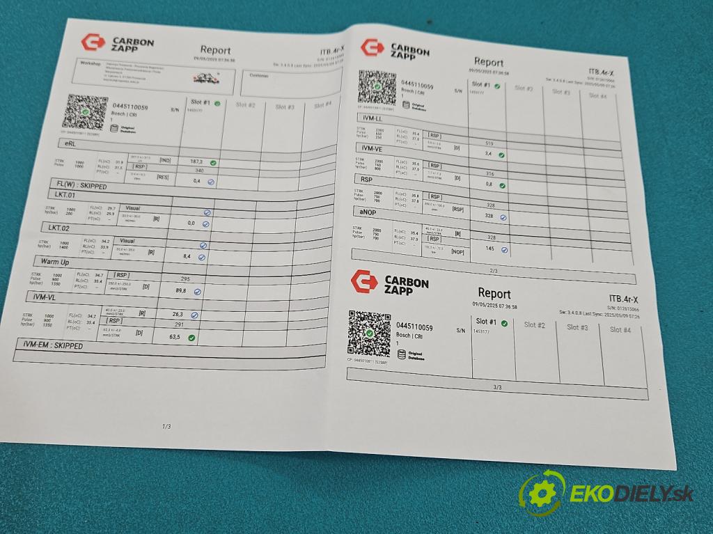 Chrysler Voyager IV 2000-2007 2.5 crdi 143 HP manual 105 kW 2499 cm3 5- vstrek 0445110059 (Vstrekovač paliva)