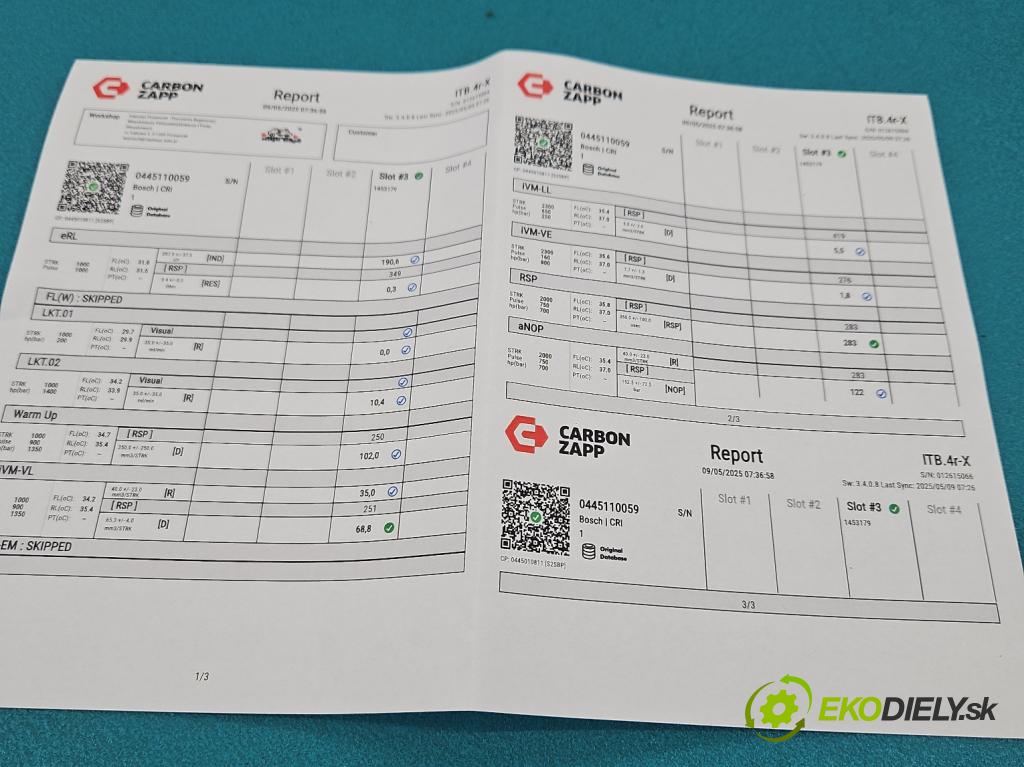 Chrysler Voyager IV 2000-2007 2.5 crdi 143 HP manual 105 kW 2499 cm3 5- vstrek 0445110059 (Vstrekovač paliva)