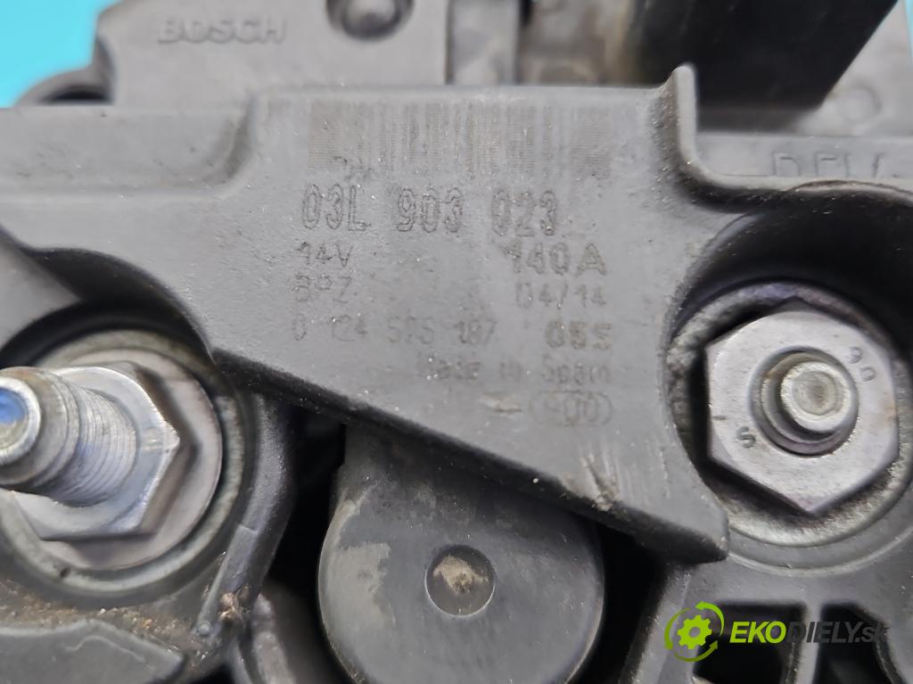 Skoda Superb II 2008-2015 2.0 tdi 170 hp automatic 125 kW 1968 cm3 5- Alternator 0124525187 (Alternátory)