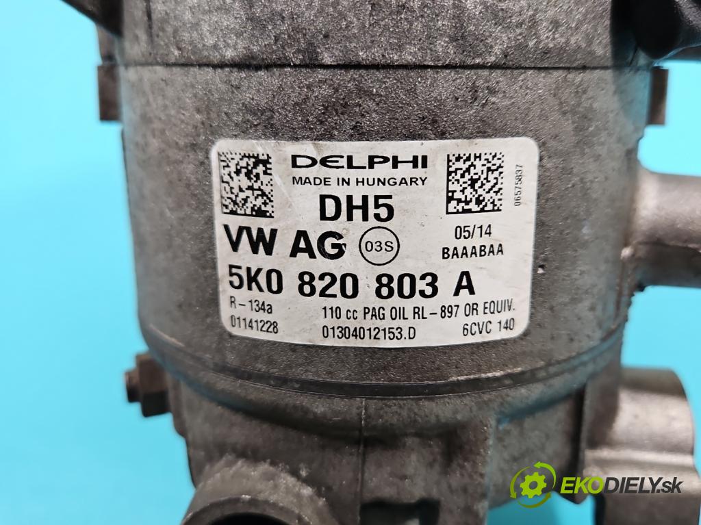 Skoda Superb II 2008-2015 2.0 tdi 170 HP automatic 125 kW 1968 cm3 5- Kompresor: klimatizácie 5K0820803A (Kompresor klimatizácie)