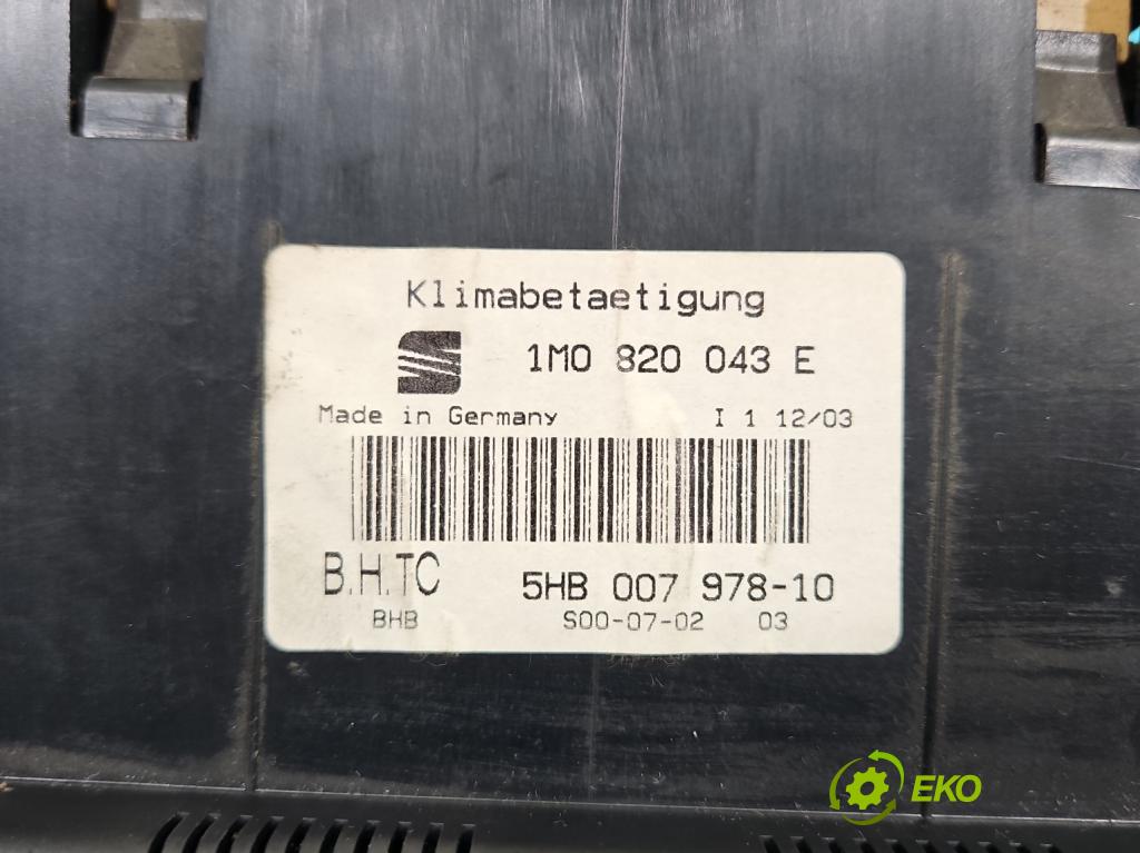 Seat Toledo II 1998-2004 1.9 tdi 90 HP manual 66 kW 1896 cm3 4- panel kúrenia 1M0820043E