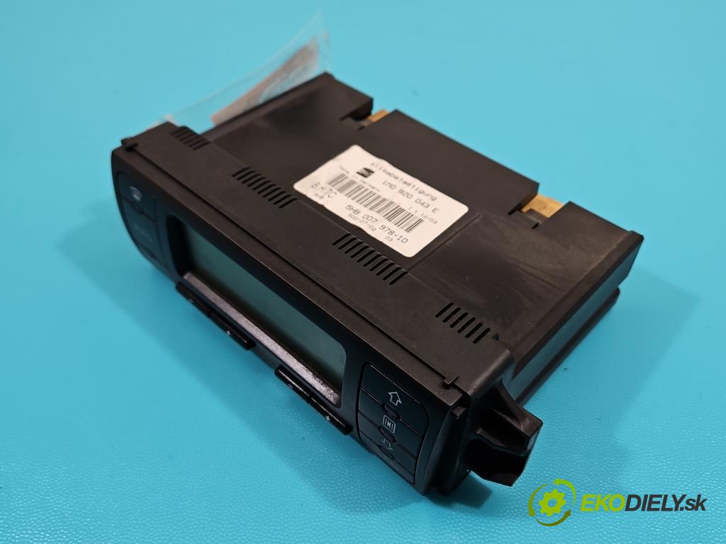 Seat Toledo II 1998-2004 1.9 tdi 90 HP manual 66 kW 1896 cm3 4- panel kúrenia 1M0820043E