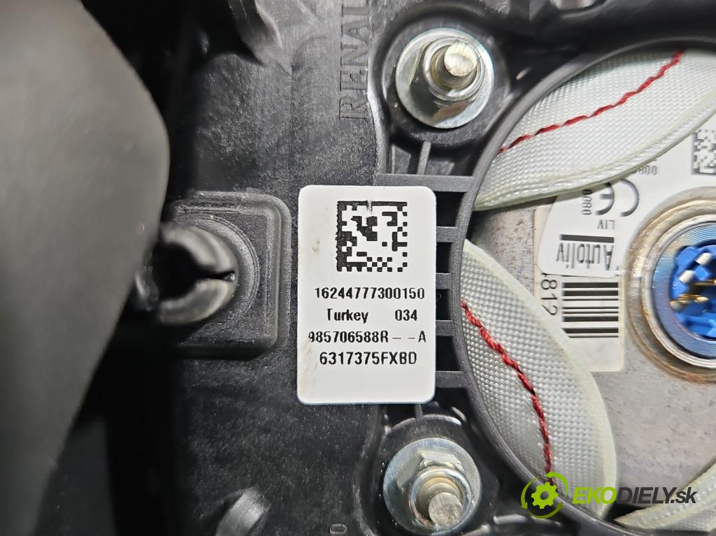 Renault Clio IV 2012-2020 1.1 16V 75 HP manual 55 kW 1149 cm3 5- airbag vzduch: Řidiči: 985706588R (Airbag)