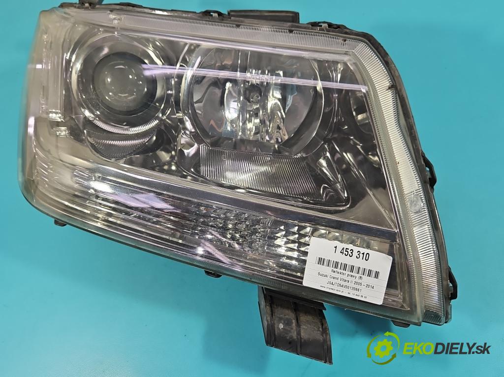 Suzuki Grand Vitara II 2005-2014 2.0 16V 140 HP manual 103 kW 1995 cm3 5- Reflektor: pravý  (Svetlo predné pravé)