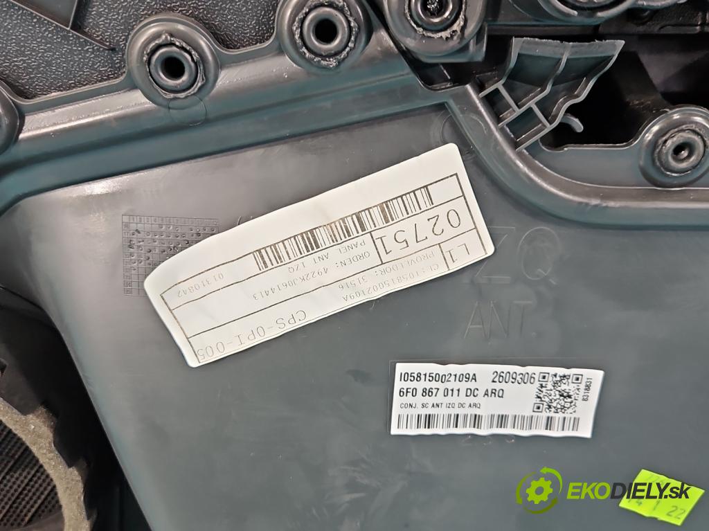 Seat Ibiza V KJ 2017- 1.0 TSI 95 HP manual 70 kW 999 cm3 5- Čalounictví: dvere predné ľavé 6F0867011DC