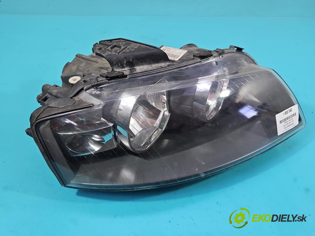 Audi A3 8P 2003-2012 1.4 TFSI 125 HP manual 92 kW 1390 cm3 5- Reflektor: pravý 8P0941004K (Svetlo predné pravé)