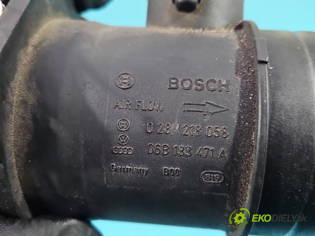 Audi A4 B6 2000-2004 2.0 20V (ALT) 131 HP automatic 96 kW 1984 cm3 4- průtokoměr: 0280218058 (Váha vzduchu)
