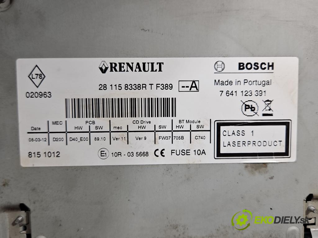 Renault Master III 2010-2019 2.3 dci 125 HP manual 92 kW 2299 cm3 5- Radio originál 281158338R