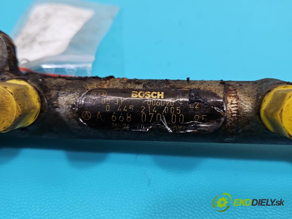 Mercedes A W168 1997-2004 1.7 cdi 95 HP manual 70 kW 1689 cm3 5- lišta vstrekovacia 0445214005 (Vstrekovacia lišta)