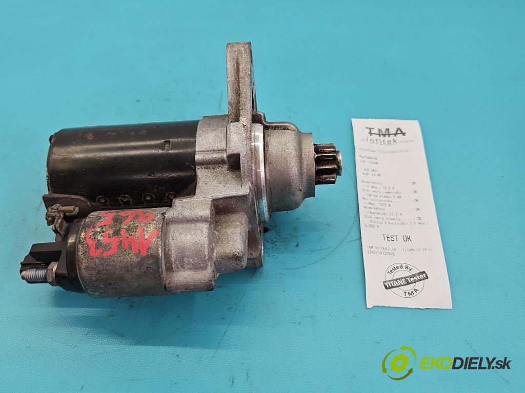 Audi A3 8P 2003-2012 1.4 TFSI 125 HP manual 92 kW 1390 cm3 5- štartér 0001121408 (Štartér)