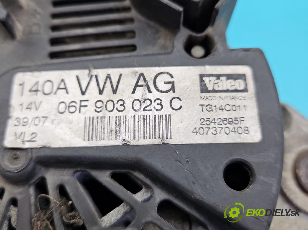Audi A3 8L 1996-2003 1.6 SR 101 HP manual 74 kW 1595 cm3 3- Alternator 06F903023C (Alternátor)