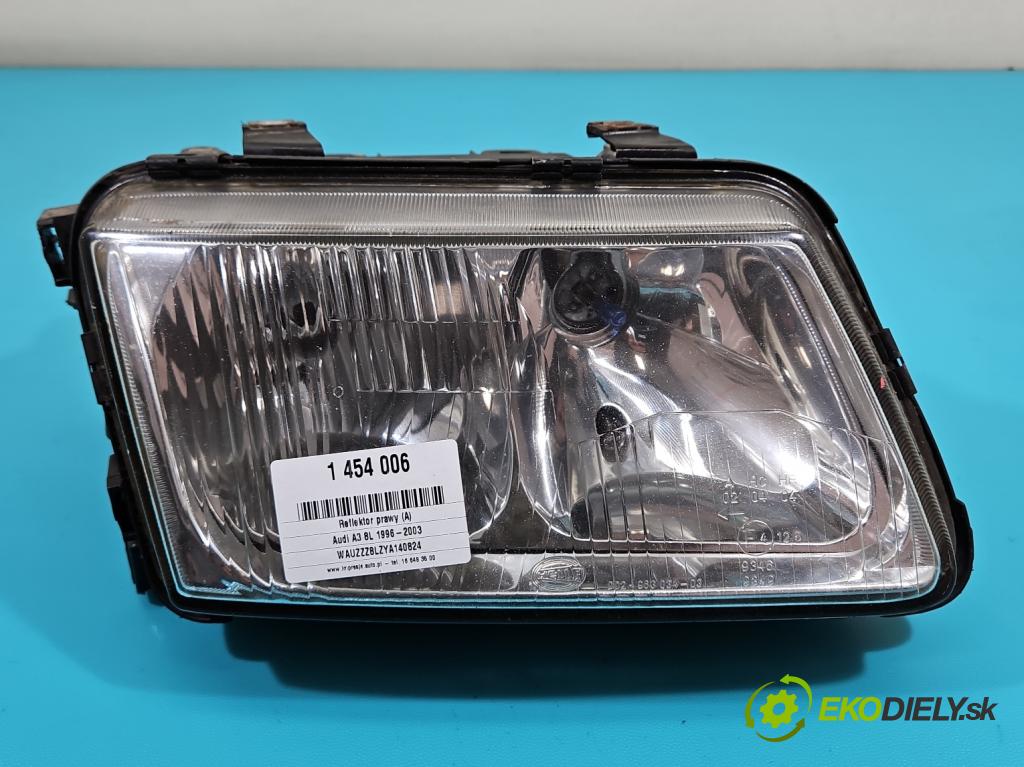 Audi A3 8L 1996-2003 1.6 SR 101 hp manual 74 kW 1595 cm3 3- světlo pravý  (Pravé)