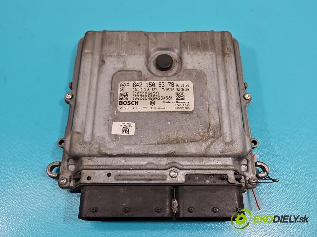 Mercedes ML W164 2005-2011 3.0 cdi 224hp automatic 165 kW 2987 cm3 5- riadiaca jednotka motora A6421509378