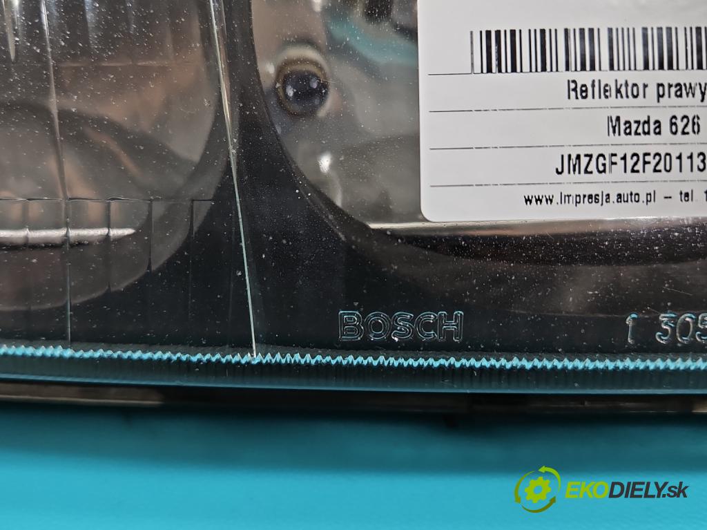 Mazda 626 2.0 16V 116 HP manual 85 kW 1991 cm3 4- Reflektor: pravý  (Svetlo predné pravé)