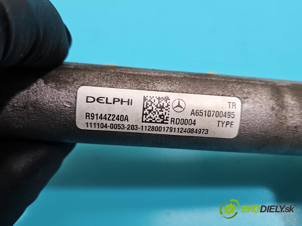 Jeep Compass I 2006-2016 2,2.0 CRD 136 HP manual 100 kW 2143 cm3 5- lišta vstrekovacia A6510700495 (Vstrekovacia lišta)