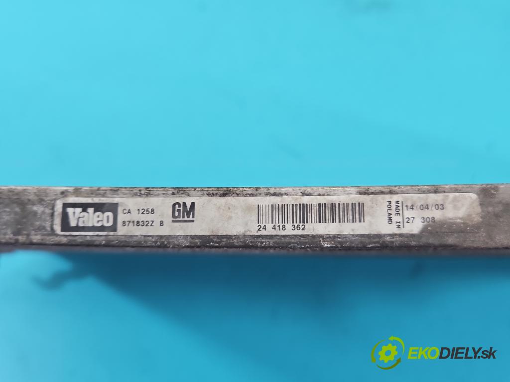 Opel Vectra C 2002-2008 1.8 16V 122 HP manual 90 kW 1796 cm3 5- chladič klimatizácie 24418362 (Chladič klimatizácie)