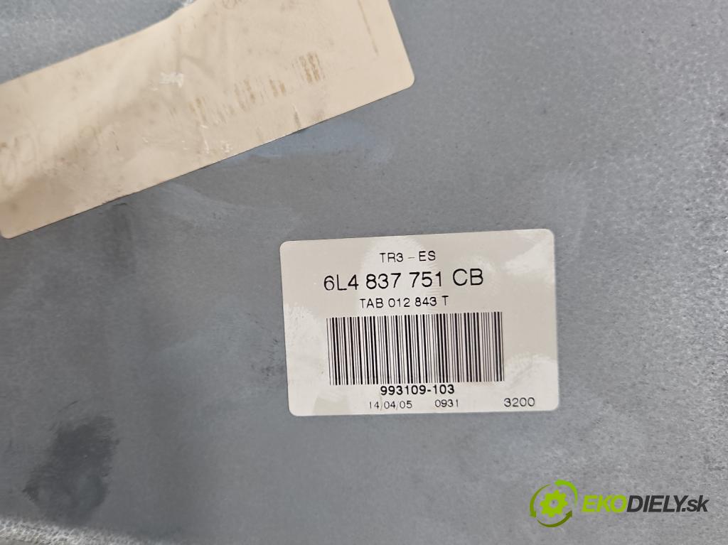 Seat Cordoba II 6L 2002-2008 1.4 tdi 75 hp manual 55 kW 1422 cm3 4- mechanismus stahování přední levý 6L4837751CB