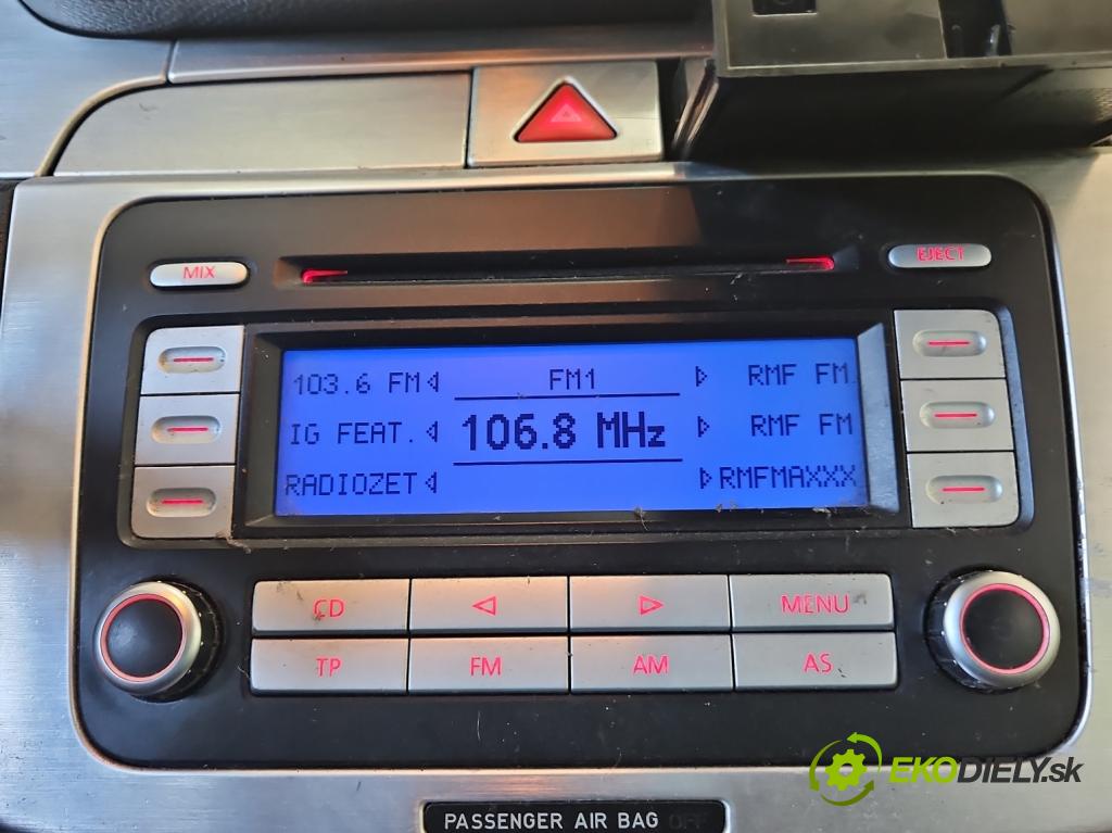 Vw Passat B6 2005-2010 2.0 tdi 140 HP automatic 103 kW 1968 cm3 5- Radio originál 1K0035186R