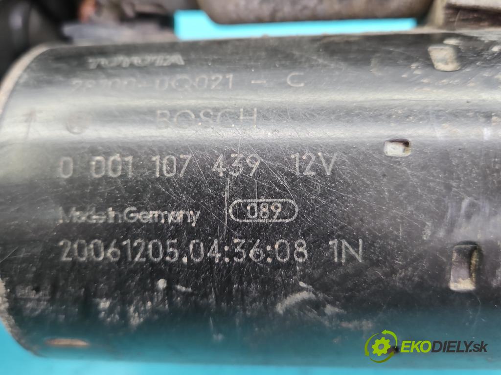 Toyota Aygo 2005-2014 1.0 VVTi 68 HP manual 50 kW 998 cm3 5- štartér 0001107439 (Štartér)