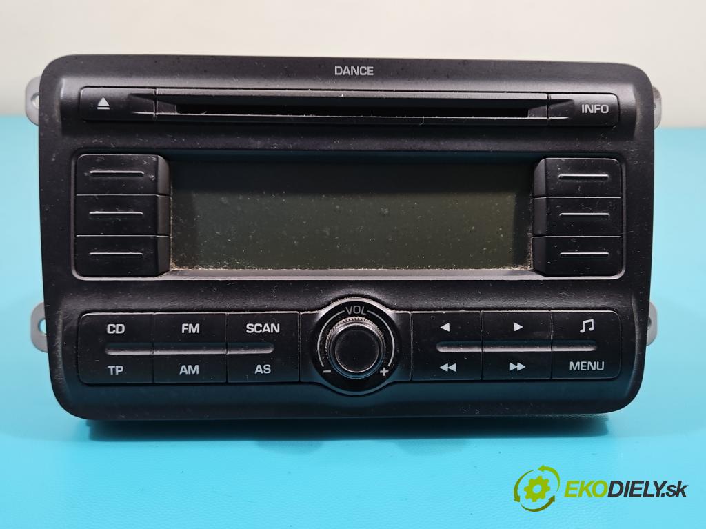 Skoda Fabia II 2007-2014 1.9 tdi 105 HP manual 77 kW 1896 cm3 5- Radio originál 5J0035161A