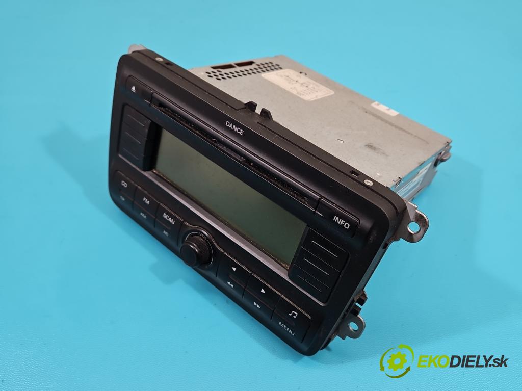 Skoda Fabia II 2007-2014 1.9 tdi 105 HP manual 77 kW 1896 cm3 5- Radio originál 5J0035161A