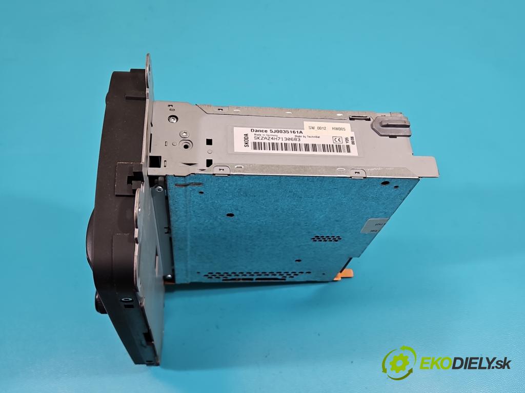 Skoda Fabia II 2007-2014 1.9 tdi 105 HP manual 77 kW 1896 cm3 5- Radio originál 5J0035161A