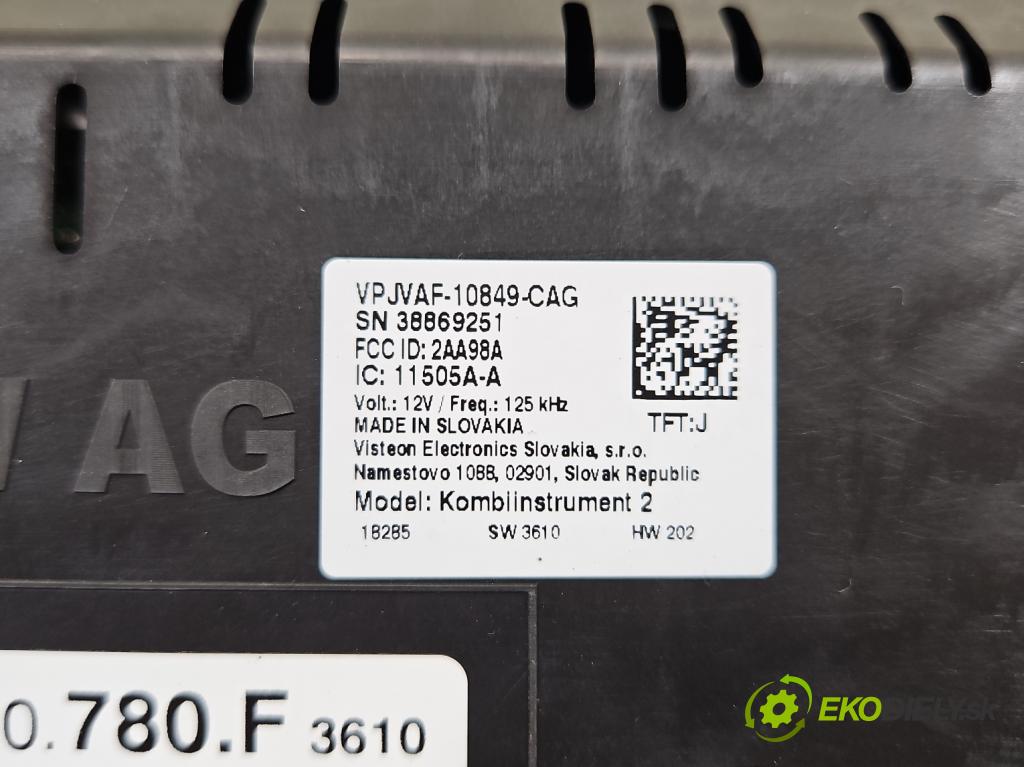 Skoda Octavia III 2013- 2.0 TSI 190 HP automatic 140 kW 1984 cm3 5- prístrojovka/ budíky 5E0920780F (Prístrojová doska)