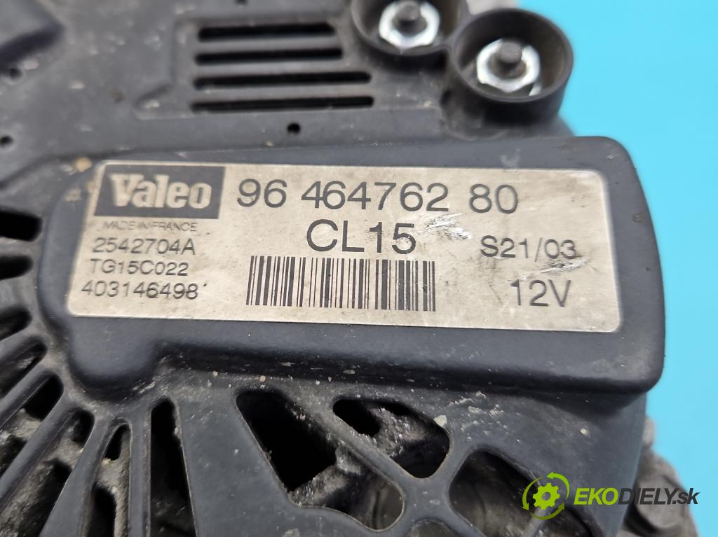 Citroen C3 I 2002-2009 1.4 hdi 68 HP manual 50 kW 1398 cm3 5- Alternator 9646476280 (Alternátor)