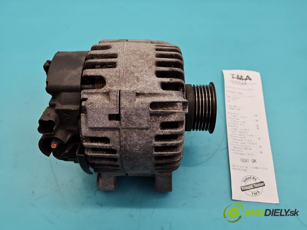 Peugeot 1007 1.4 hdi 68 HP manual 50 kW 1398 cm3 3- Alternator 9646476280 (Alternátor)