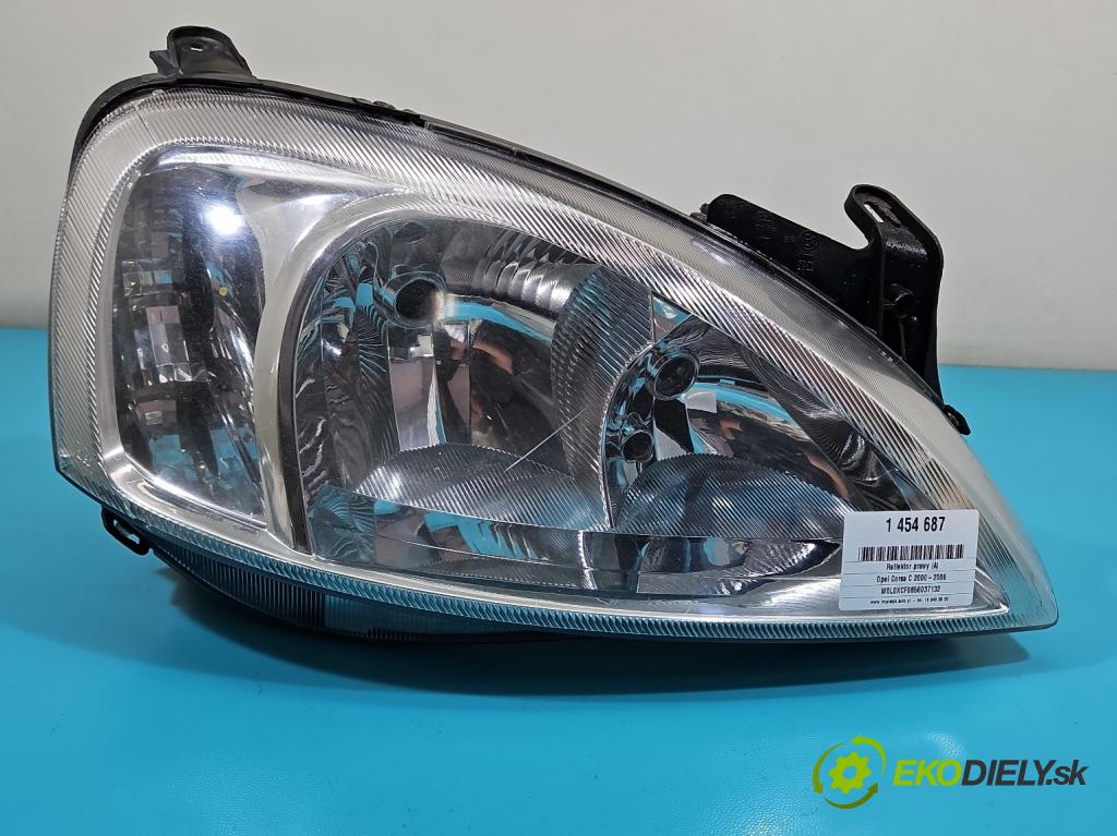 Opel Corsa C 2000-2006 1.0 12V 60 HP manual 44 kW 973 cm3 3- Reflektor: pravý  (Svetlo predné pravé)