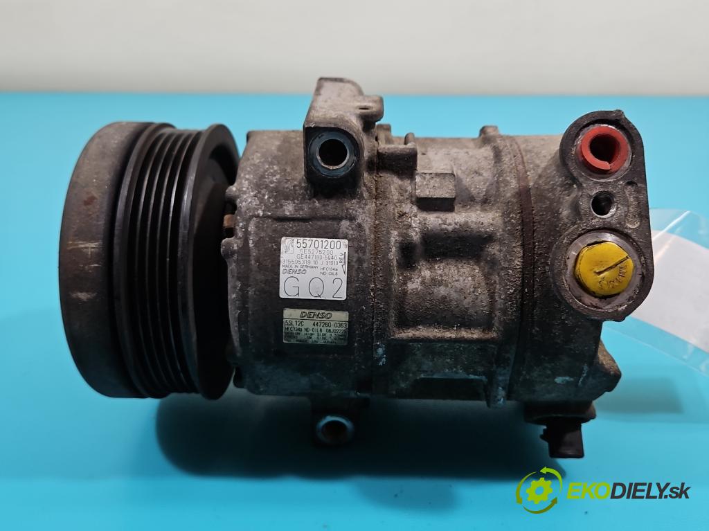 Opel Corsa D 2006-2014 1.2 16V 80 HP manual 59 kW 1229 cm3 3- Kompresor: klimatizácie 55701200 (Kompresor klimatizácie)