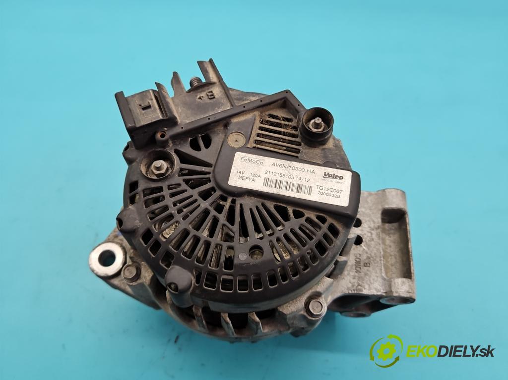 Ford Fiesta Mk7 2008-2017 1.6 16V 120 HP manual 88 kW 1596 cm3 5- Alternator AV6N-10300-HA (Alternátor)