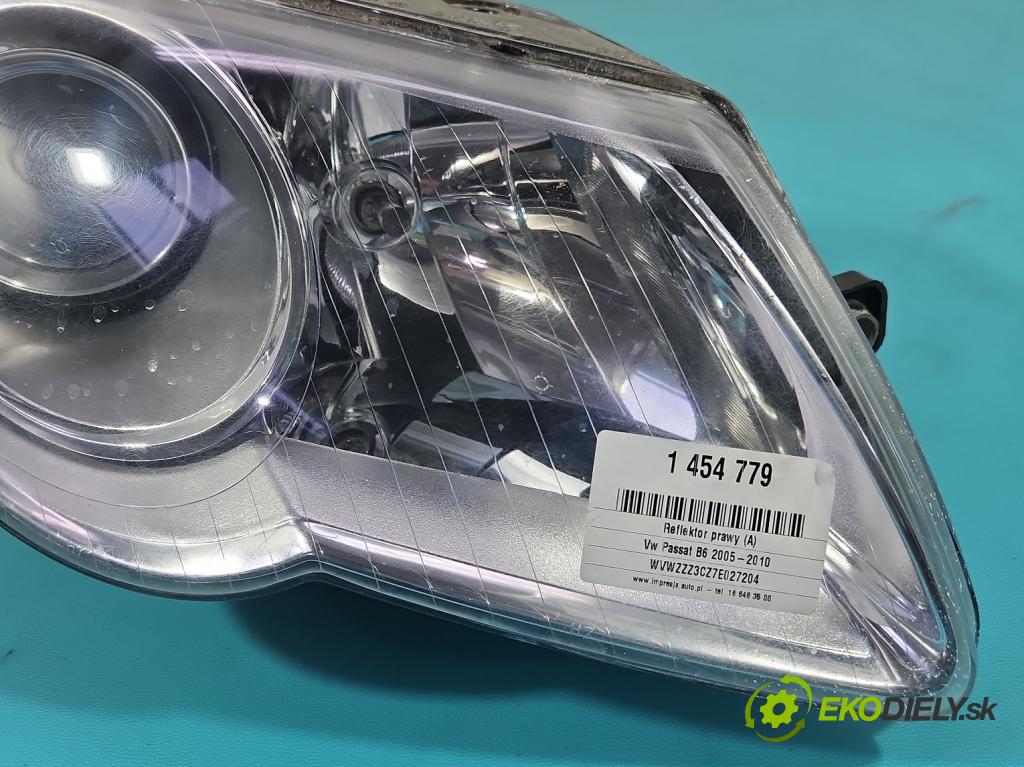 Vw Passat B6 2005-2010 2.0 tdi 140 HP automatic 103 kW 1968 cm3 5- Reflektor: pravý  (Svetlo predné pravé)