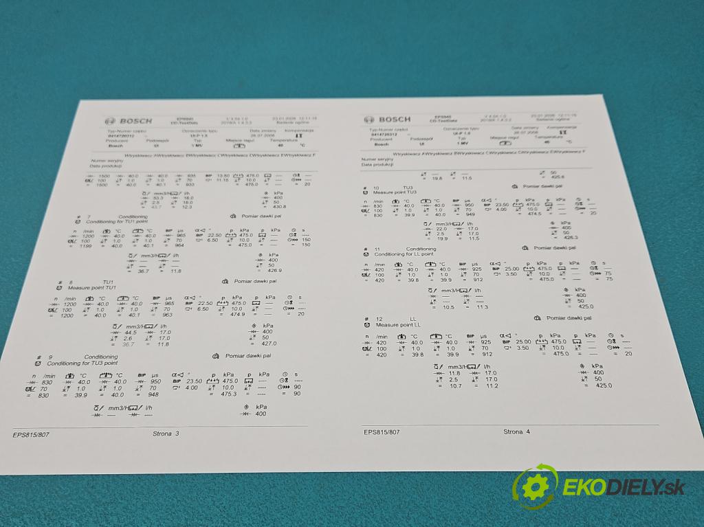 Vw Passat B6 2005-2010 2.0 tdi 140 HP automatic 103 kW 1968 cm3 5- vstrekovacie čerpadlo 0414720312 (Vstrekovač paliva)