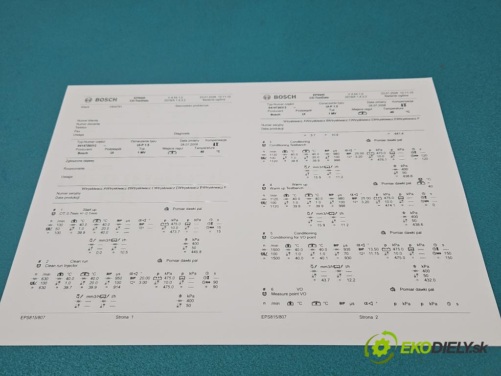 Vw Passat B6 2005-2010 2.0 tdi 140 HP automatic 103 kW 1968 cm3 5- vstrekovacie čerpadlo 0414720312 (Vstrekovač paliva)