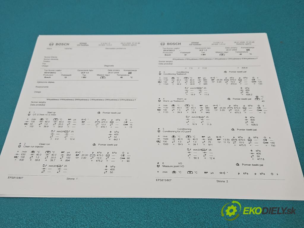 Vw Passat B6 2005-2010 2.0 tdi 140 HP automatic 103 kW 1968 cm3 5- vstrekovacie čerpadlo 0414720312 (Vstrekovač paliva)