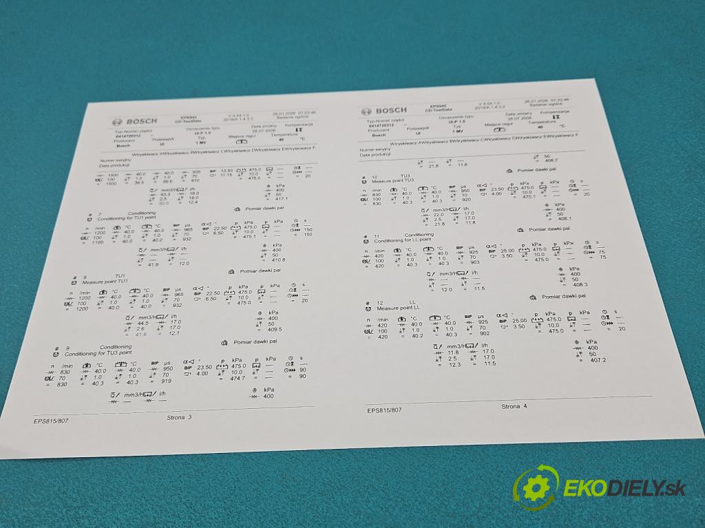 Vw Passat B6 2005-2010 2.0 tdi 140 HP automatic 103 kW 1968 cm3 5- vstrekovacie čerpadlo 0414720312 (Vstrekovač paliva)