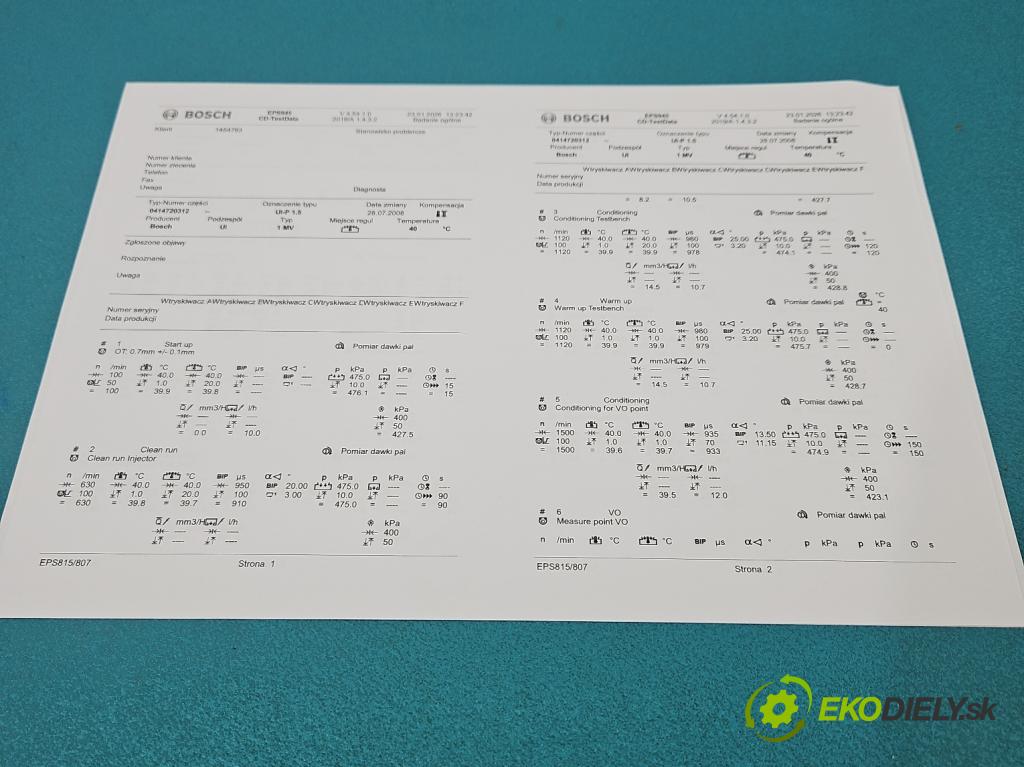 Vw Passat B6 2005-2010 2.0 tdi 140 HP automatic 103 kW 1968 cm3 5- vstrekovacie čerpadlo 0414720312 (Vstrekovač paliva)